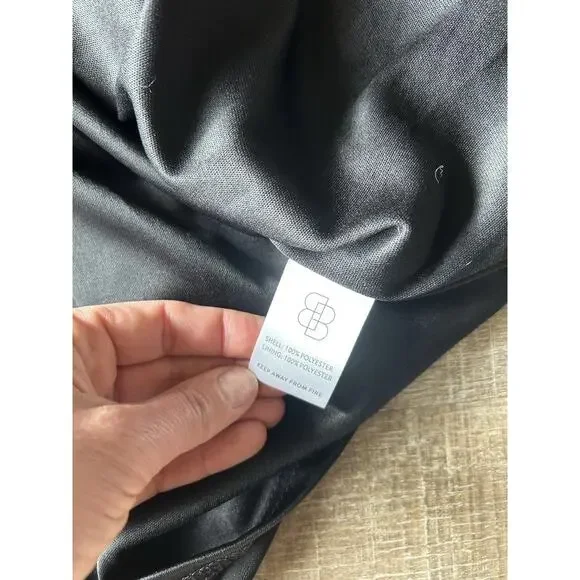 Baltic Born Black Midi Dress XL Sheer Sleeve Sweetheart A Line Fit Flare NWT - Picture 4 of 14